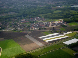 The village of Oerle, viewed from the airplane from Eindhoven