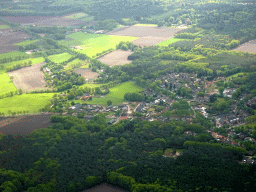 The village of Knegsel, viewed from the airplane from Eindhoven