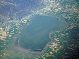 Lake Koroneia, viewed from the airplane from Eindhoven