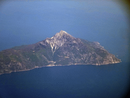 Mount Athos, viewed from the airplane from Eindhoven