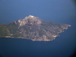 Mount Athos, viewed from the airplane from Eindhoven