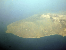 Northwest side of the island of Chios, viewed from the airplane from Eindhoven