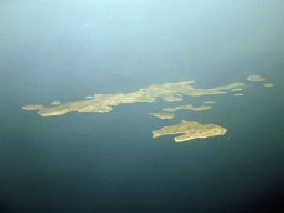 The island of Marathos, viewed from the airplane from Eindhoven