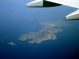 The island of Leipsoi, viewed from the airplane from Eindhoven