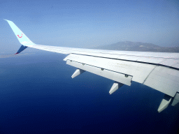 The island of Kos, viewed from the airplane from Eindhoven