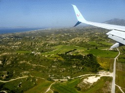 Grasslands west of the Kos International Airport Hippocrates, viewed from the airplane from Eindhoven