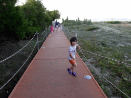 Max on the path to the beach of the Blue Lagoon Resort