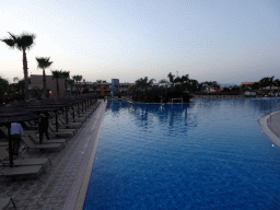 The Main Pool at the Blue Lagoon Resort, at sunset