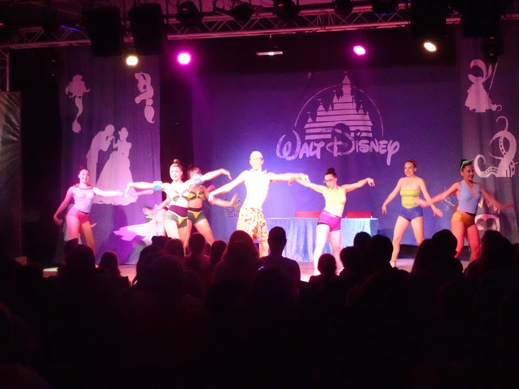 Dancers at the Walt Disney show at the Entertainment Tent at the Blue Lagoon Resort