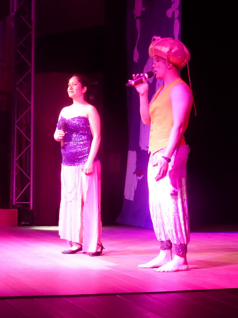 Singers at the Walt Disney show at the Entertainment Tent at the Blue Lagoon Resort