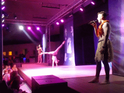 Singers and dancer at the Walt Disney show at the Entertainment Tent at the Blue Lagoon Resort