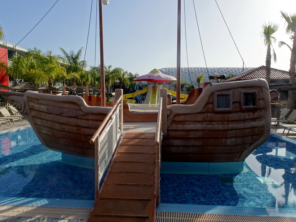 Ship at the Children`s Pool at the Blue Lagoon Resort