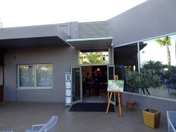 Front of the Mythos Greek Restaurant at the Blue Lagoon Resort