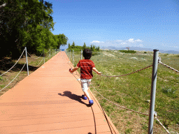 Max on the path to the beach of the Blue Lagoon Resort