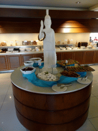 Statue and Greek desserts at the Mythos Greek Restaurant at the Blue Lagoon Resort