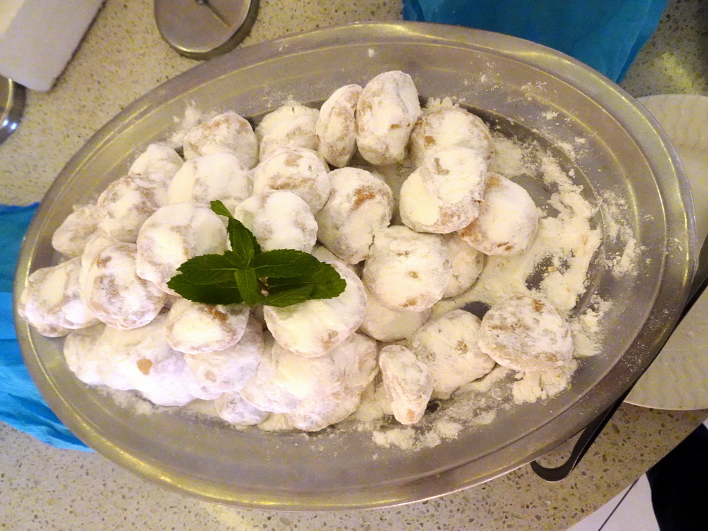 Kourabiedes at the Mythos Greek Restaurant at the Blue Lagoon Resort