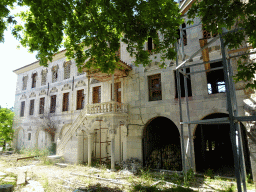 Back side of the Gazi Hassan Pasha Mosque at the Platía Platanou square