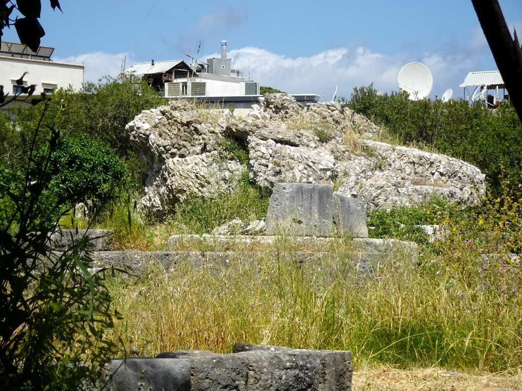 Ruins at the Archaeological Site of the Harbour Quarter-Agora, viewed from the Leofóros Ippokratous boulevard