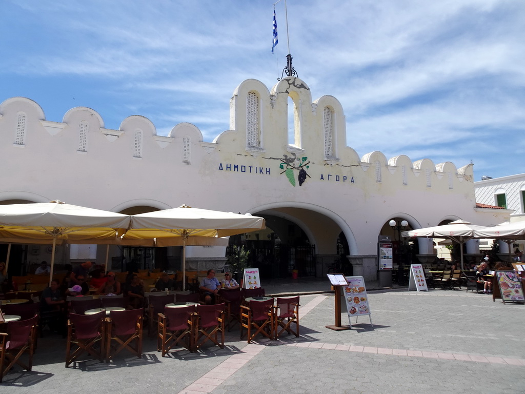 Front of the Kos Market Hall at Eleftherias Square