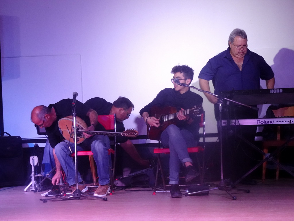 Musicians at the Greek Music show at the Entertainment Tent at the Blue Lagoon Resort