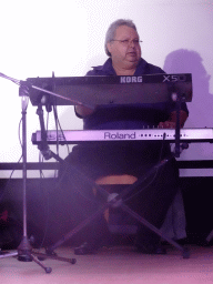 Musician at the Greek Music show at the Entertainment Tent at the Blue Lagoon Resort