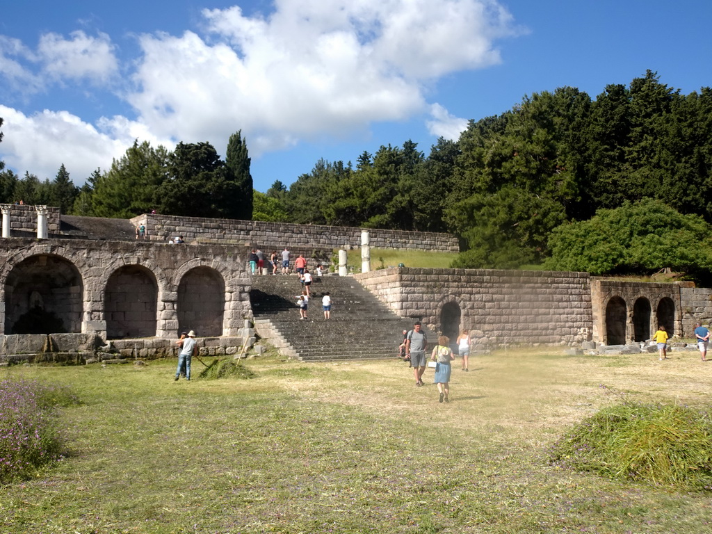 Ruins at the Second Terrace and the Third Terrace of the Asclepeion, viewed from the First Terrace