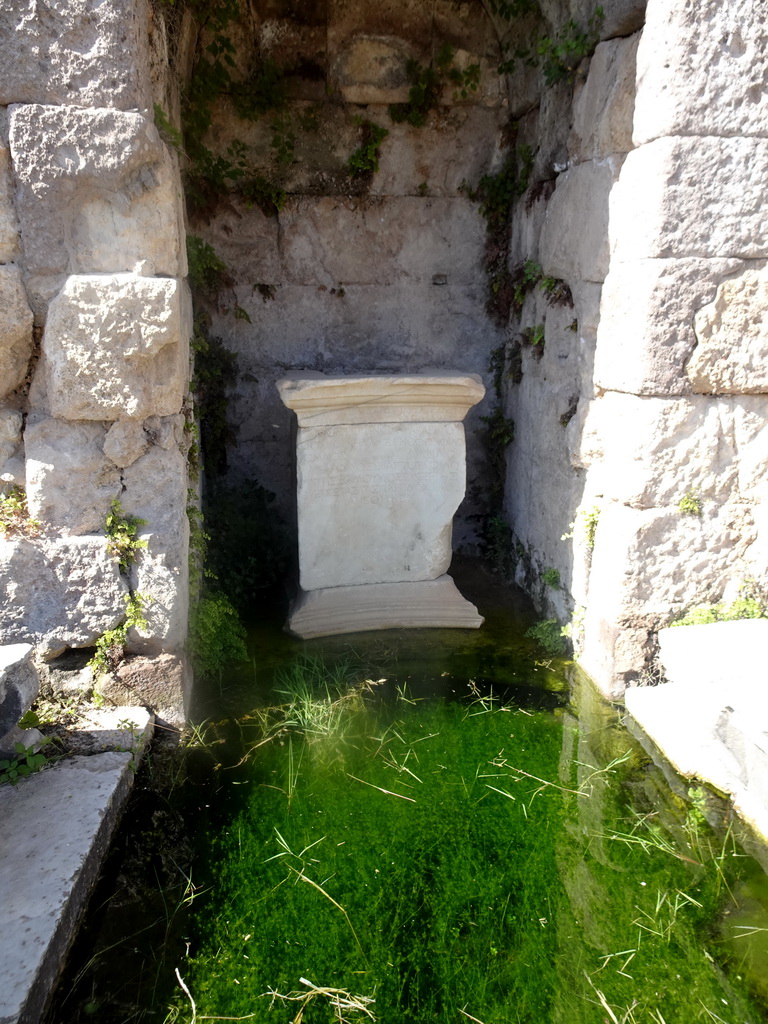 Monument in honour of the renowned Coan doctor Gaius Stertinius Xenophon, in the wall separating the First Terrace and the Second Terrace of the Asclepeion