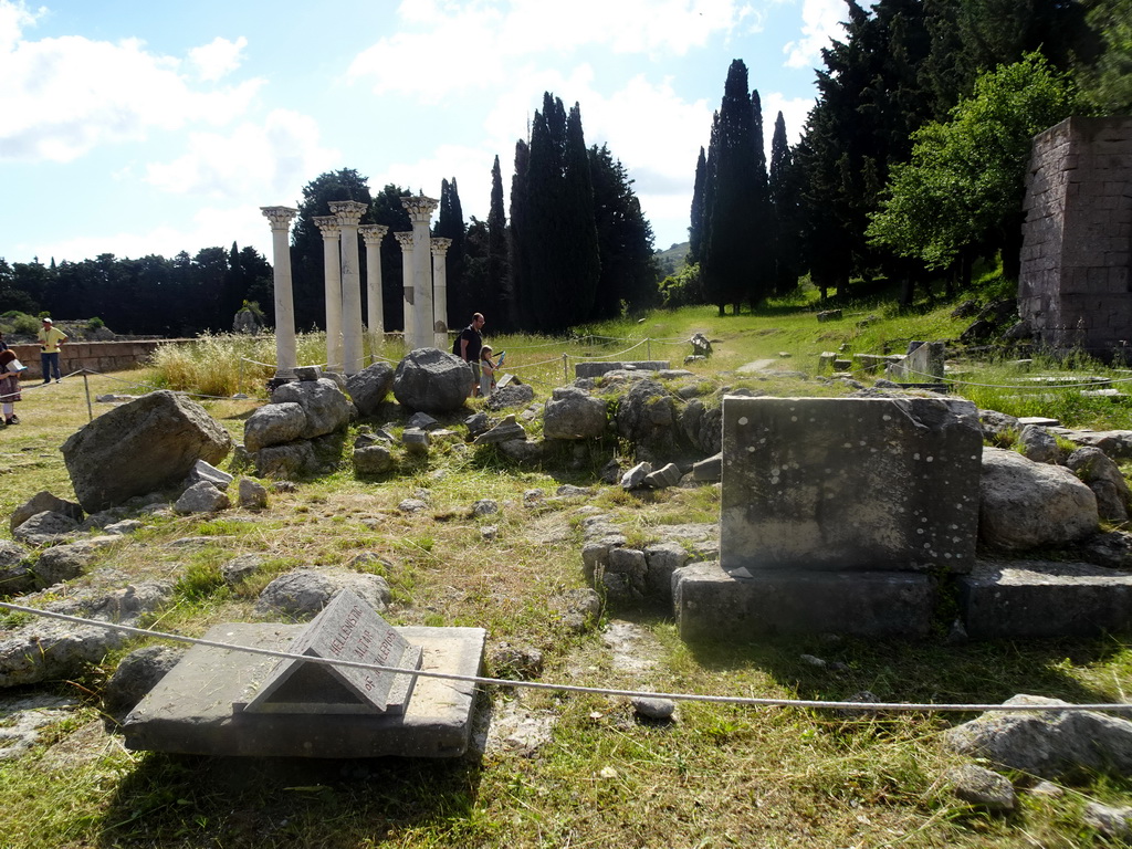 Ruins of the Hellenistic Altar of Asclepios at the Second Terrace of the Asclepeion, with explanation