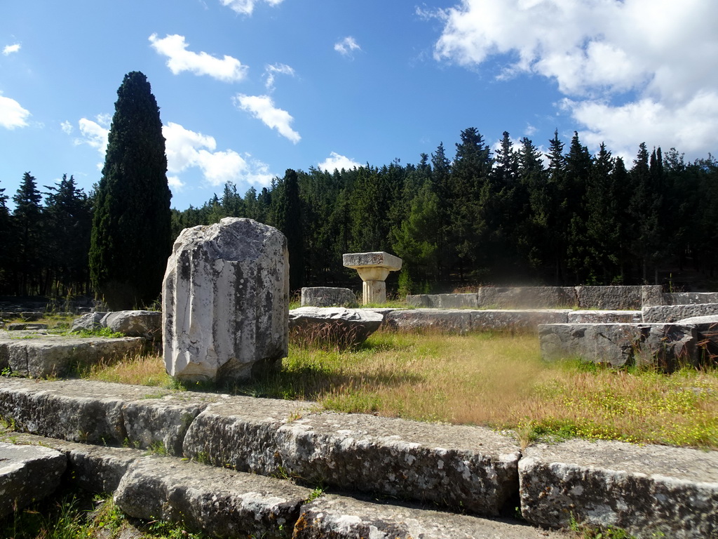 Ruins of a Doric Temple of the 2nd century B.C. at the Third Terrace of the Asclepeion