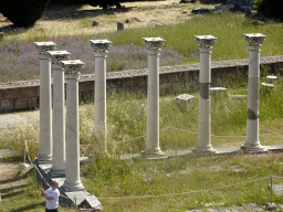 Columns at the Second Terrace of the Asclepeion, viewed from the Third Terrace of the Asclepeion