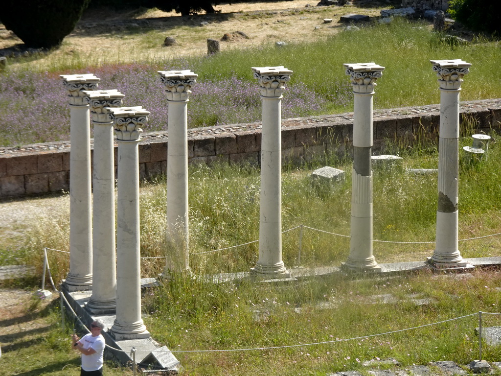 Columns at the Second Terrace of the Asclepeion, viewed from the Third Terrace of the Asclepeion