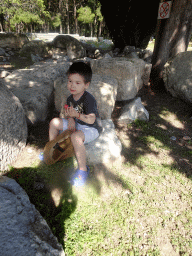 Max at the ruins at the Third Terrace of the Asclepeion