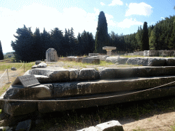 Ruins of a Doric Temple of the 2nd century B.C. at the Third Terrace of the Asclepeion, with explanation