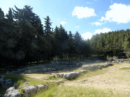 Trees and ruins at the Third Terrace of the Asclepeion