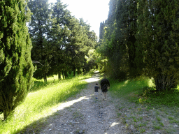 Miaomiao and Max on the path on the east side of the Asclepeion
