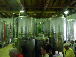 Fermentation tanks at the Triantafyllopoulos Winery