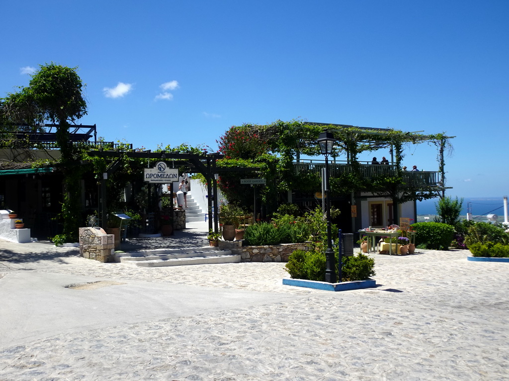 Restaurant at the main street of the town of Zia