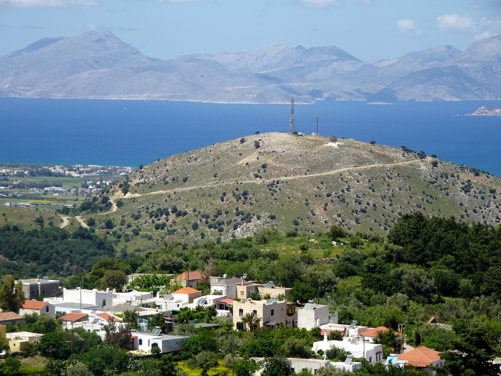 The north side of the island, the Aegean Sea and the island of Kalymnos, viewed from the viewing point at the north side of the town of Zia