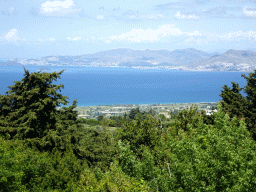 The northeast side of the island, the Aegean Sea and the Bodrum Peninsula in Turkey, viewed from the viewing point at the north side of the town of Zia