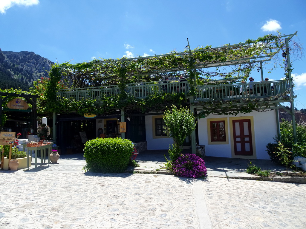 Restaurant at the main street of the town of Zia