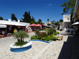 Souvenir shops at the main street of the town of Zia