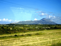 Grasslands and Mount Dikeos, viewed from the tour bus on the Eparchiakis Odou Ko-Kefalou street