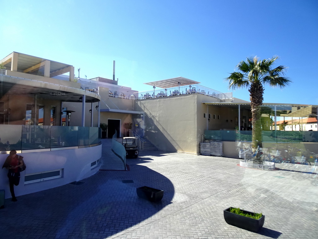 Front of the Labranda Marine Aquapark at the east side of the town of Tigaki, viewed from the tour bus