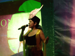 Singer at the Lion King show at the Entertainment Tent at the Blue Lagoon Resort