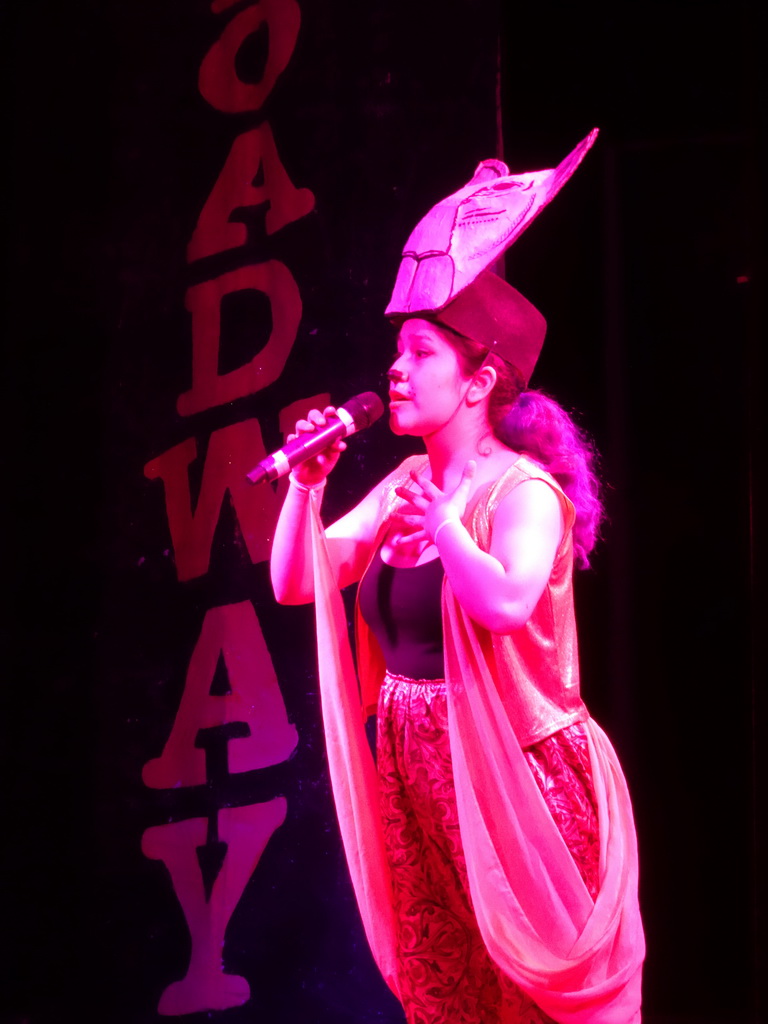 Singer at the Lion King show at the Entertainment Tent at the Blue Lagoon Resort