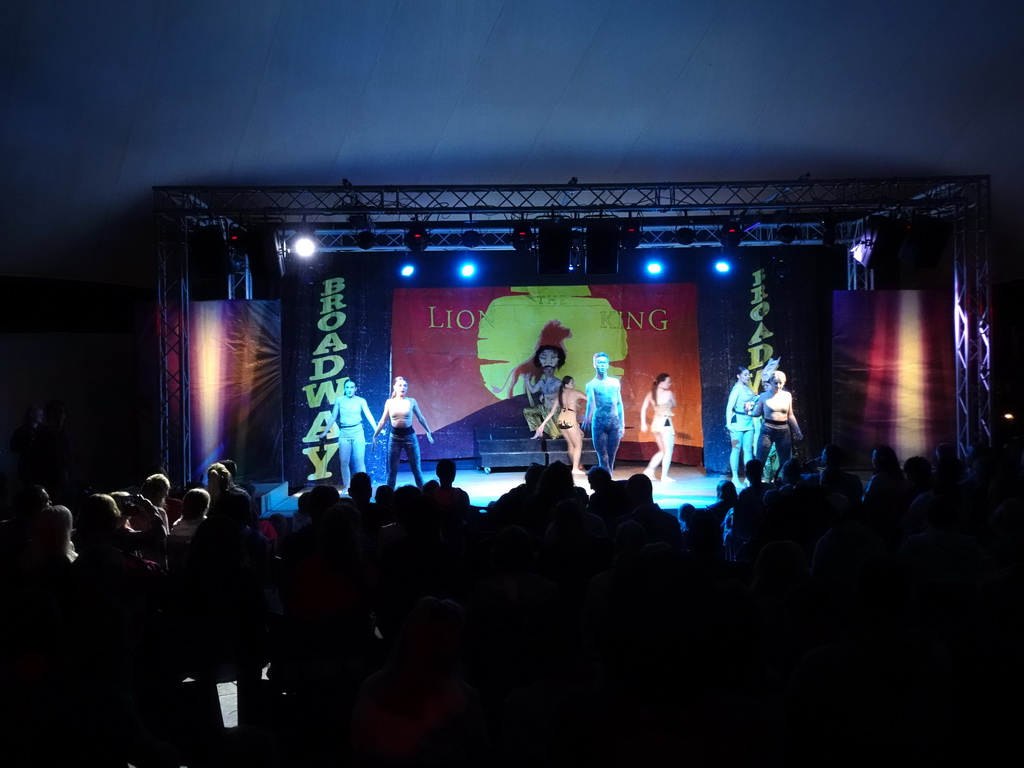 Dancers at the Lion King show at the Entertainment Tent at the Blue Lagoon Resort