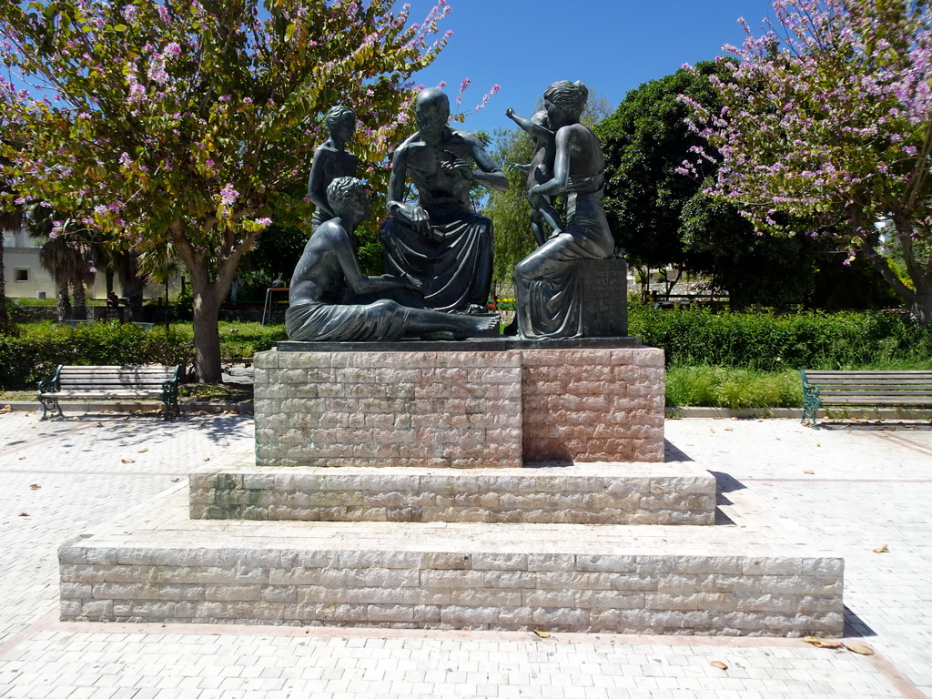 Statue of Hippocrates at the Akti Kountouriotou street