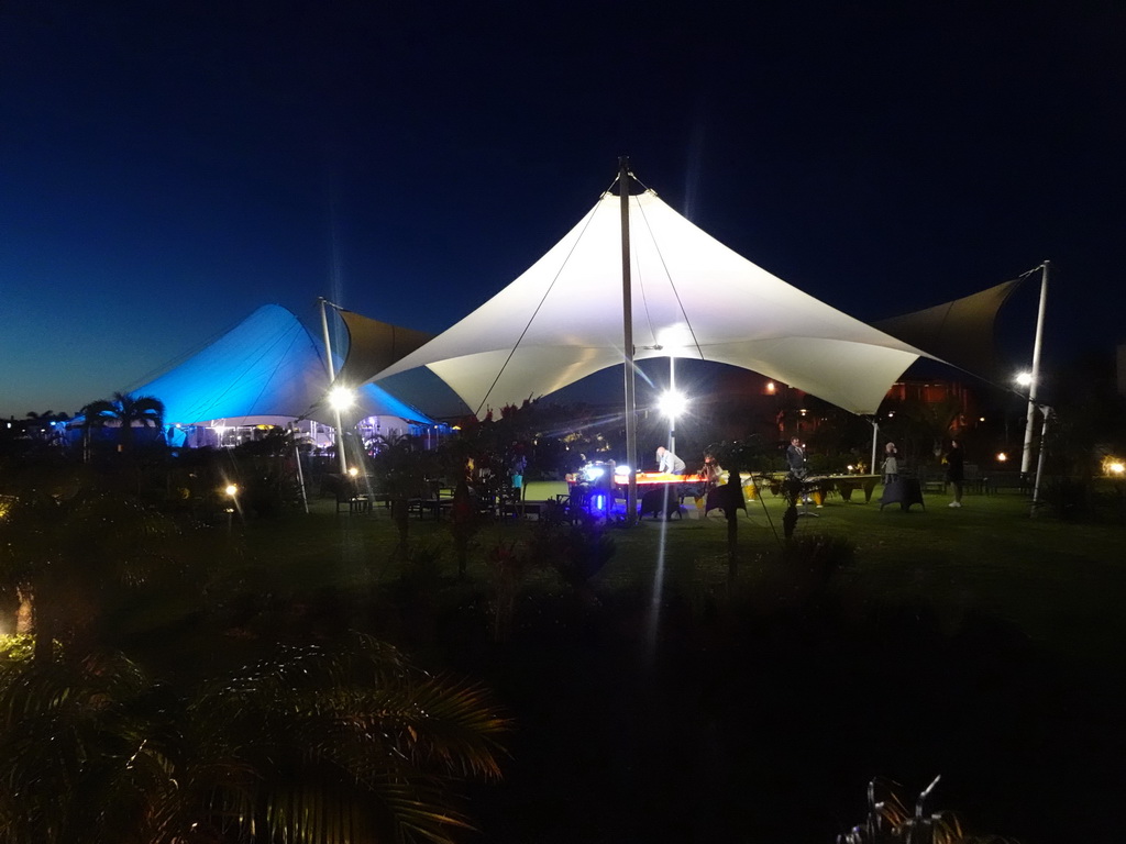 The Avra Tent at the Blue Lagoon Resort, by night