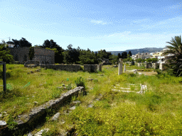 The Xystos Gymnasium at the West Archaeological Site, viewed from the Platía Tsaldari square
