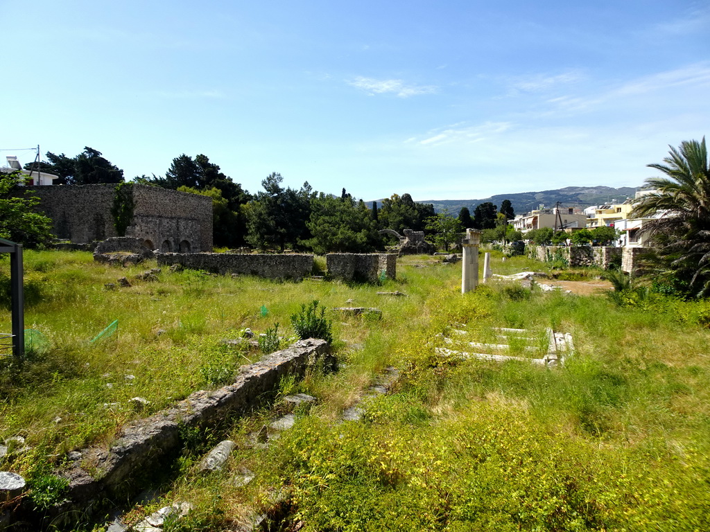 The Xystos Gymnasium at the West Archaeological Site, viewed from the Platía Tsaldari square